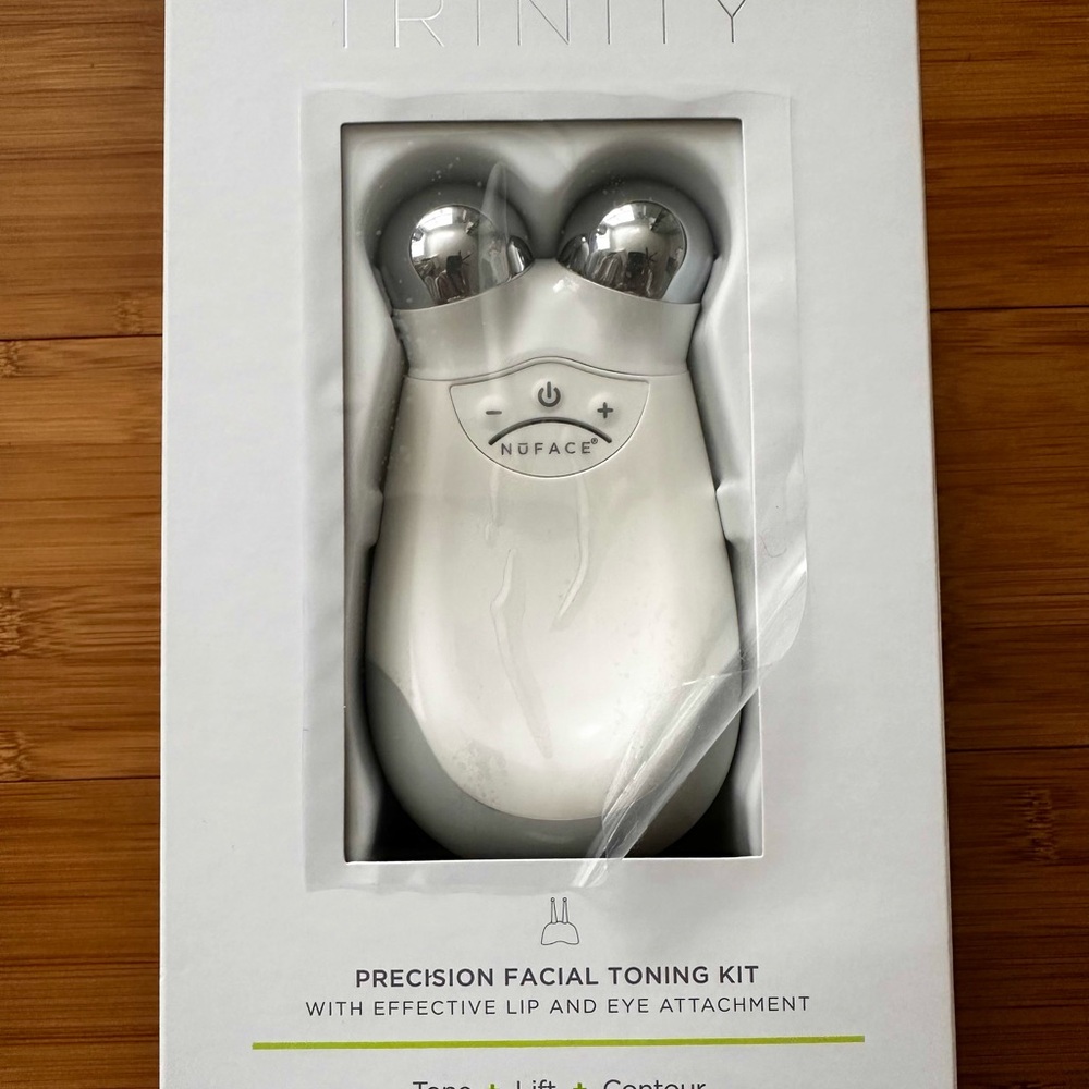 NuFace Trinity Microcurrent Device with White and Silver Accents